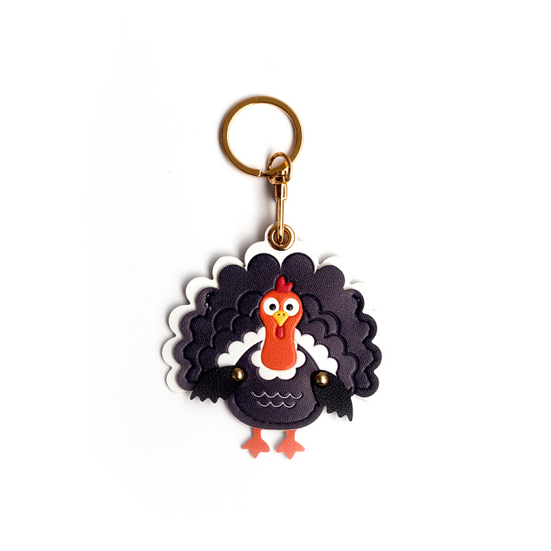 Turkey leather pendant keychain