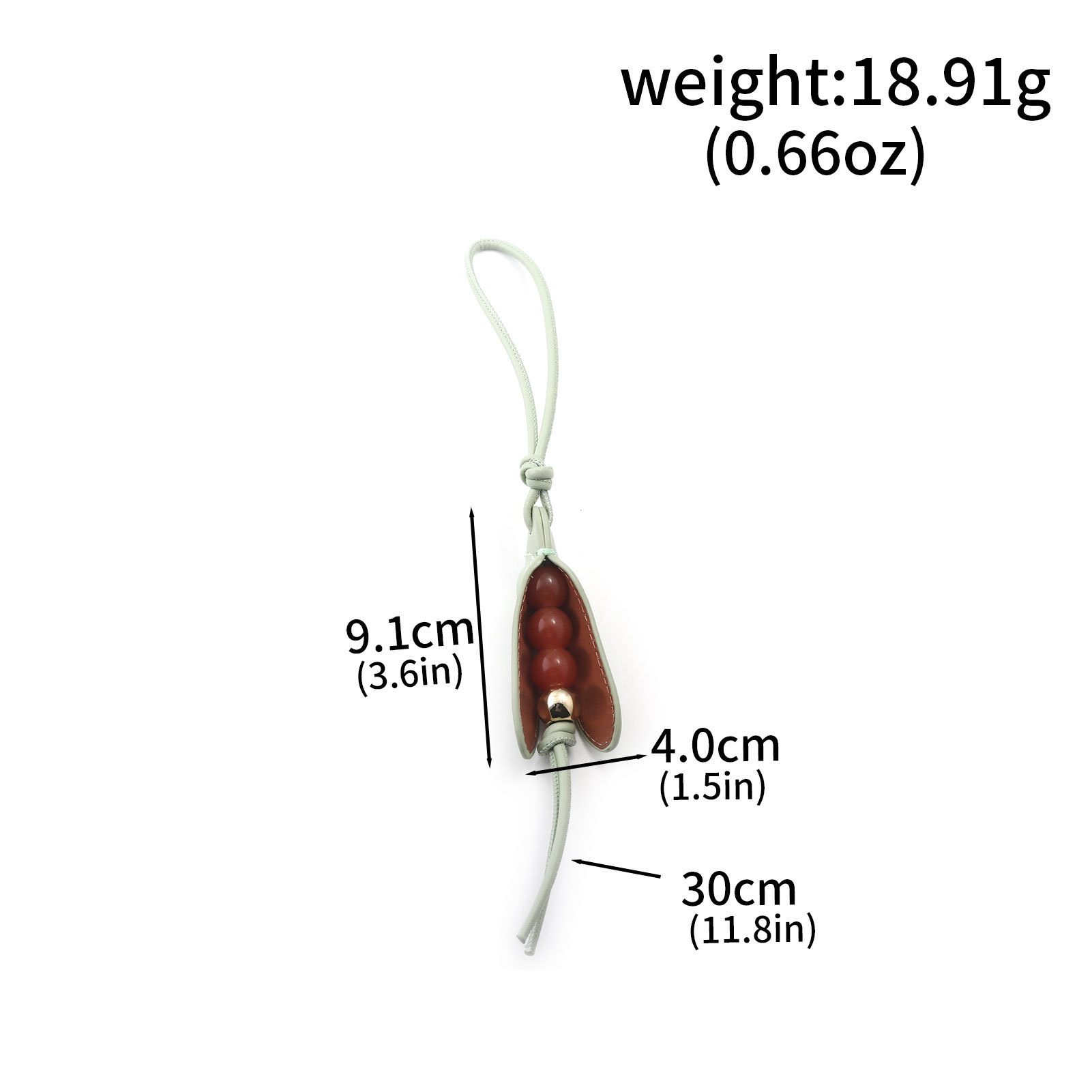 Creative pea pod pendant leather pendant