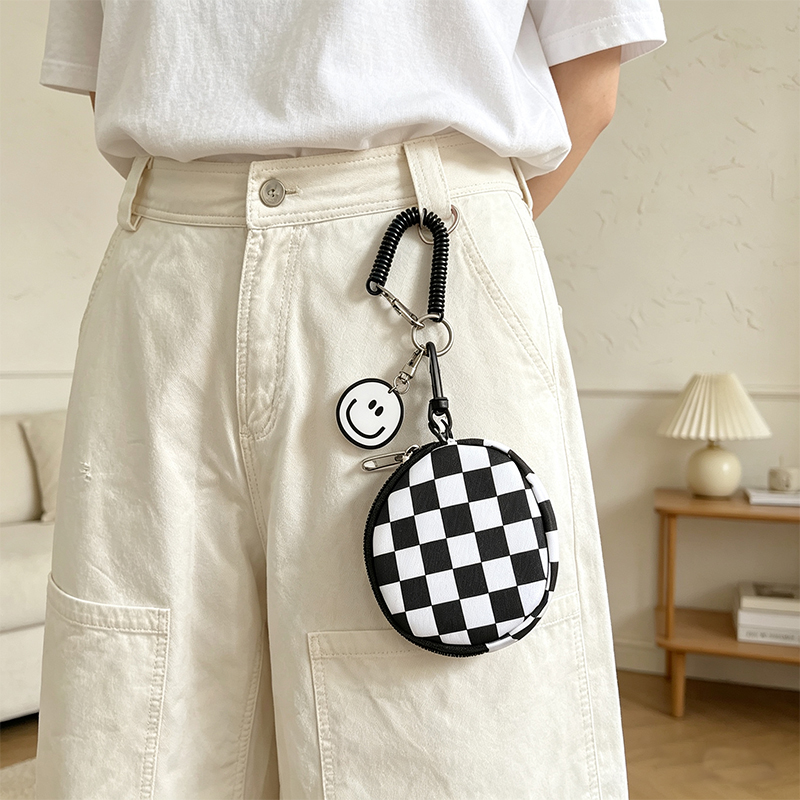 Multi functional loose change makeup headphone bag printed mini bag pendant