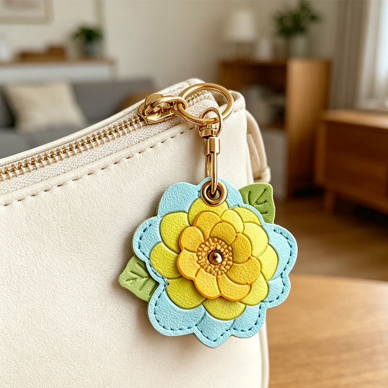 High Beauty Camellia Access Card Set Keychain