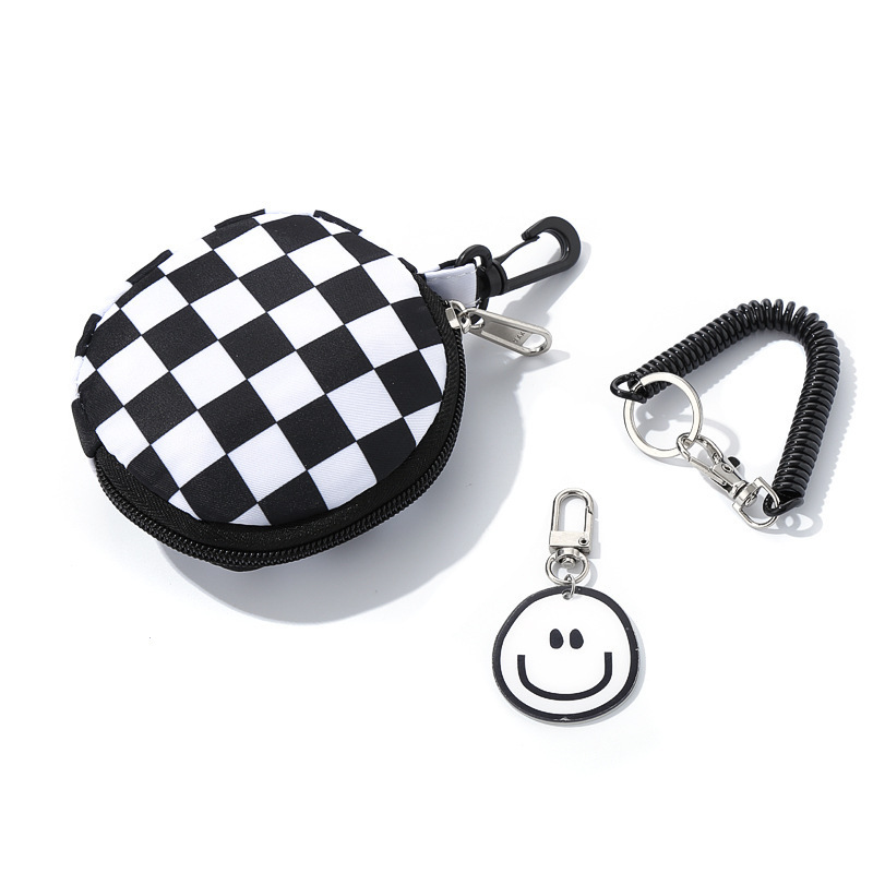 Multi functional loose change makeup headphone bag printed mini bag pendant