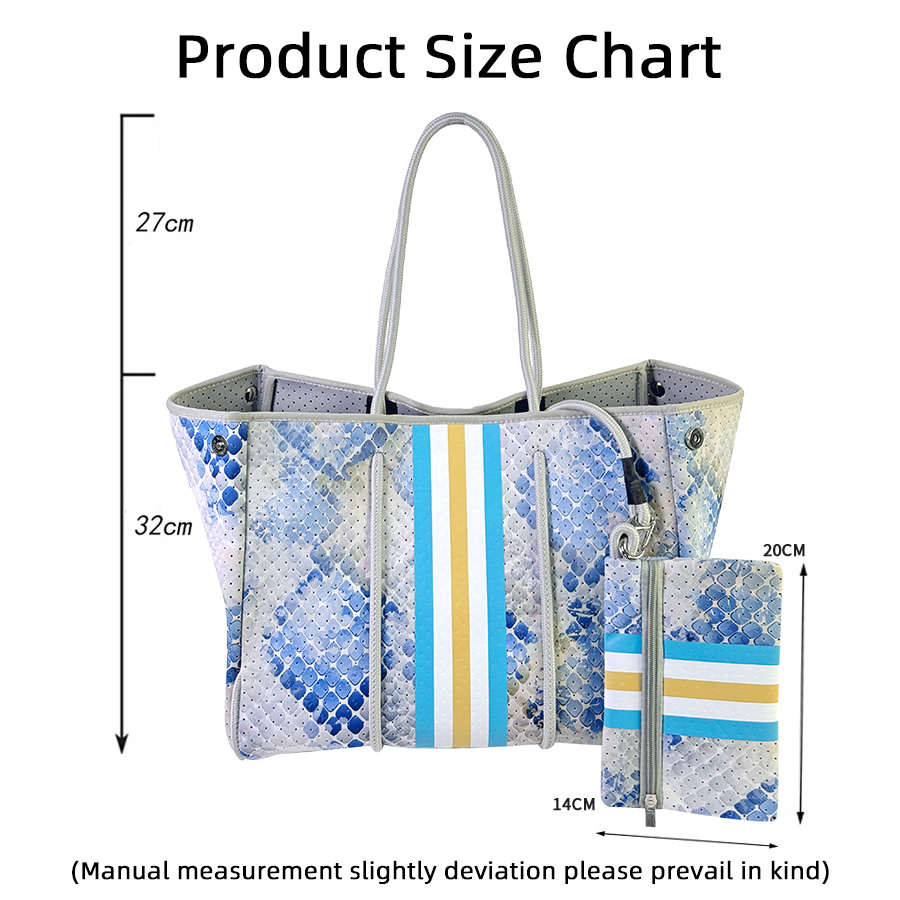 Blue patterned bag